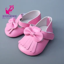 American Girl Doll Shoes Fits 18 Inch Doll Pu Leather pink Doll Shoes for 45CM Baby born Doll