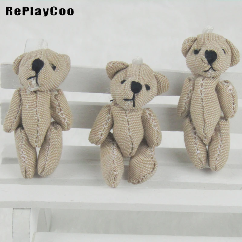 100PCS/LOT Joint Ted Bear Plush Toy Stuffed Animal Green Doll Teddy