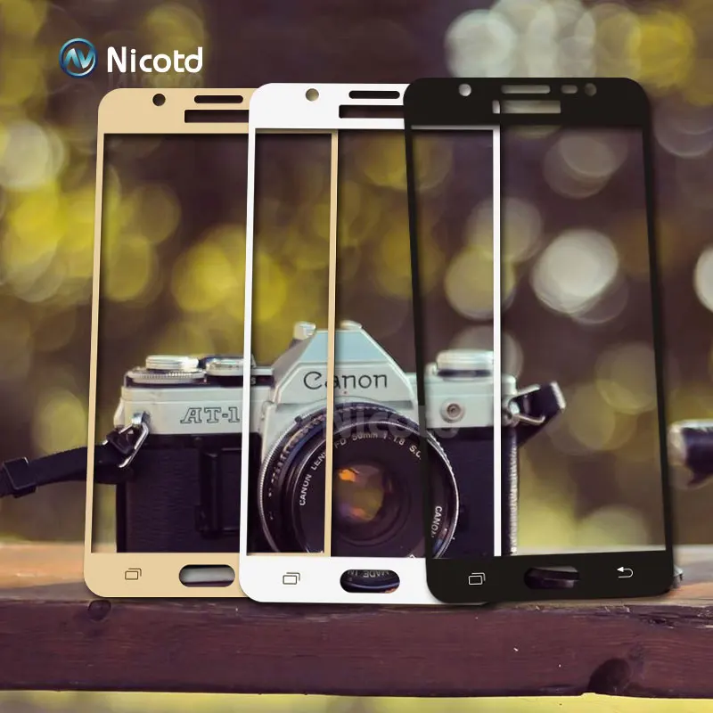 Закаленное стекло Nicotd с полным покрытием для Samsung Galaxy J7 2016 J710F J710FN J710M J710MN J7108 5