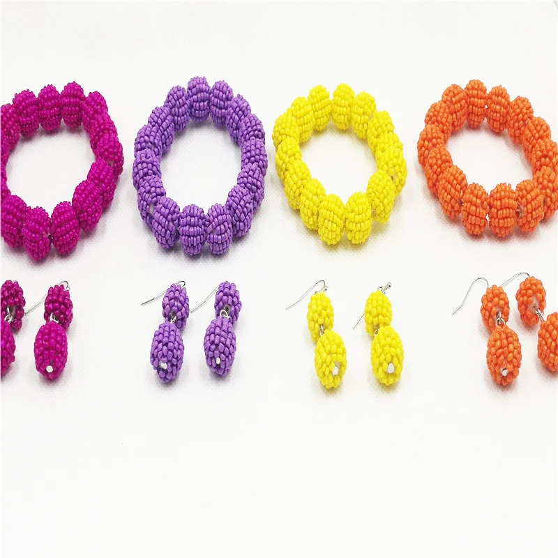 

Simple Design Jewelry Seed beads With Four Different Color Jewelry Sets Women