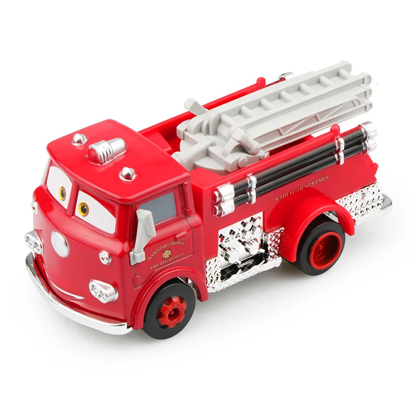 Дисней Pixar тачки 1 радиатор пружины Молния Маккуин Луиджи шериф матер литья под давлением металлические игрушки модель автомобиля подарок на день рождения для детей - Цвет: Firetruck