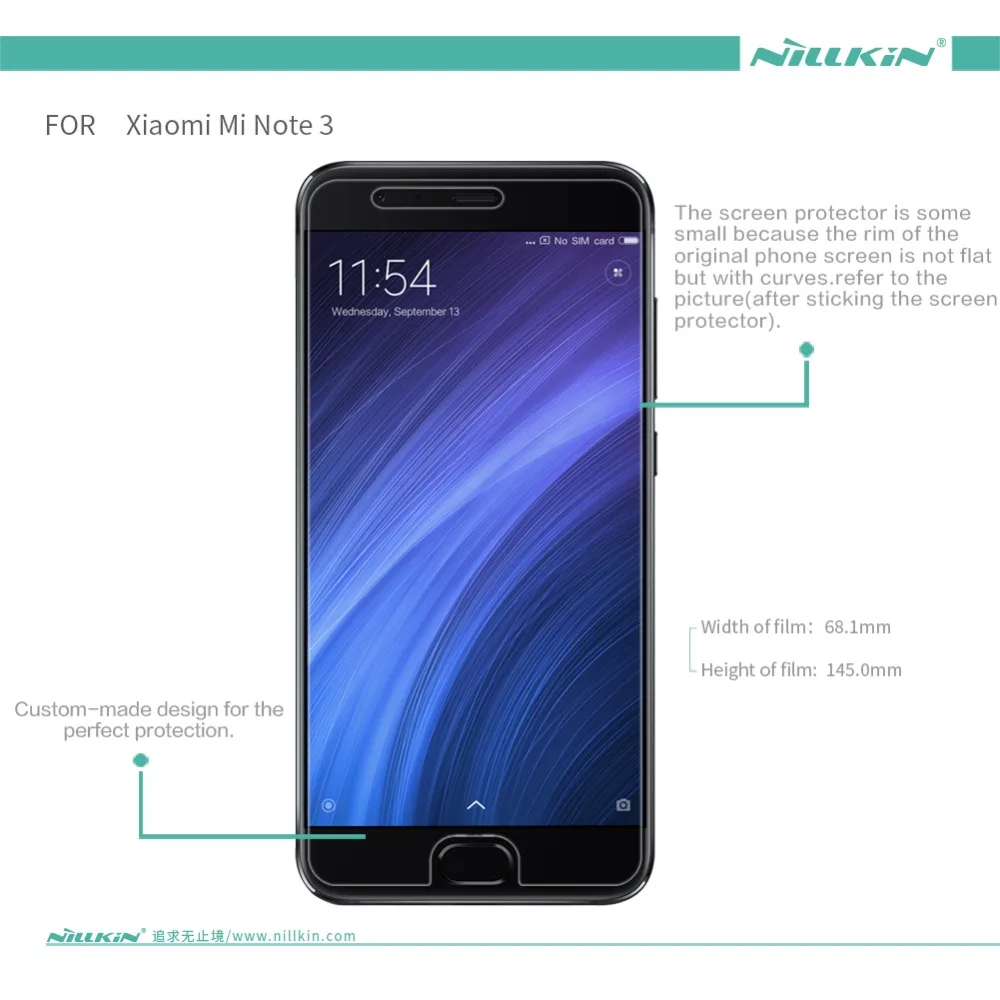 2 шт./партия матовая защитная пленка для Xiaomi Mi Note 3 NILLKIN матовая устойчивая к царапинам Защитная пленка для Xiaomi Mi Note 3