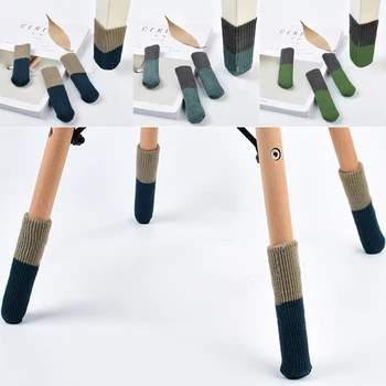 

4Pcs Table Chair Desk Foot Leg Knit Cover Protector Socks Sleeve Protect Floor