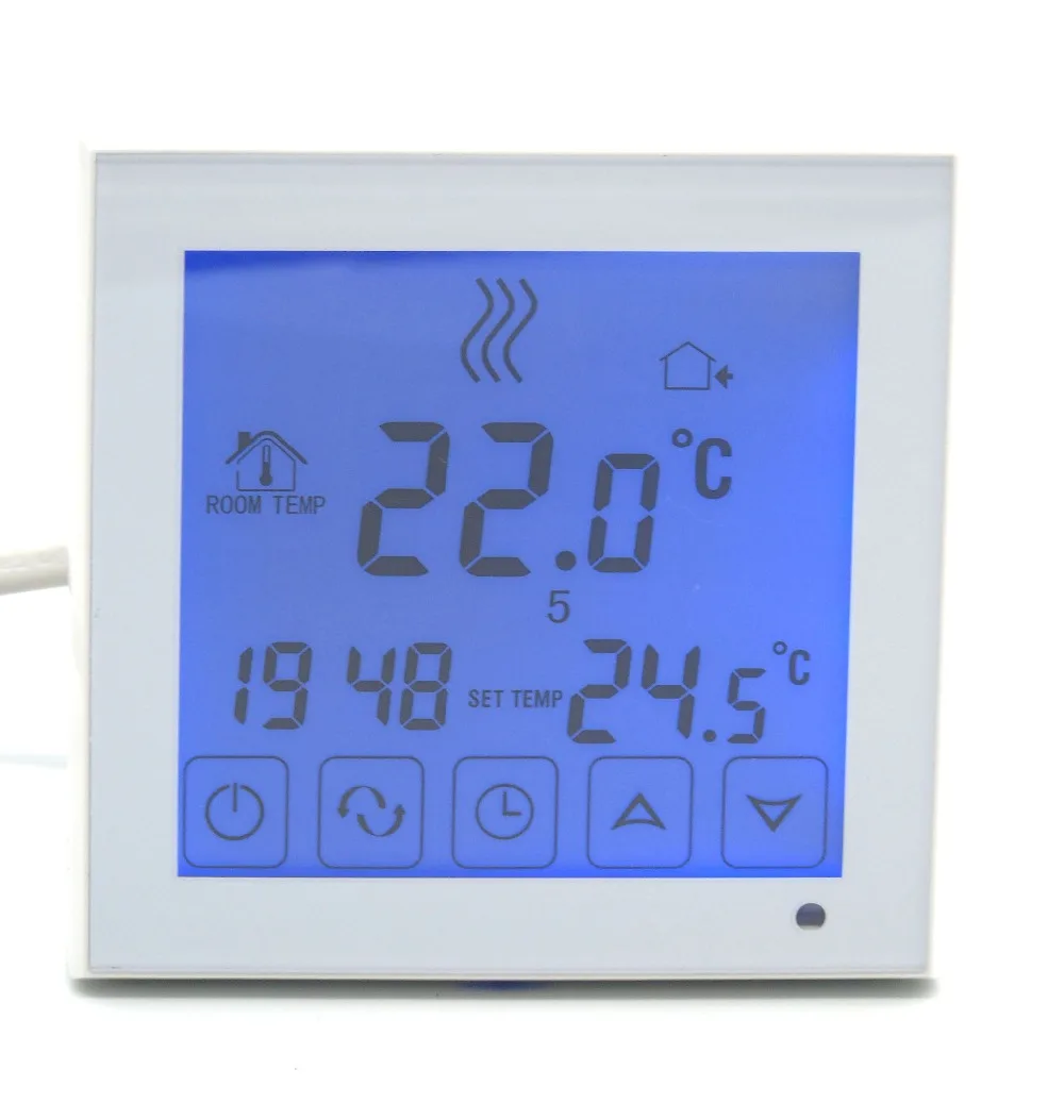 6+ 1 программируемый ЕС напольный термостат контроль температуры комнаты с ЖК-сенсорным