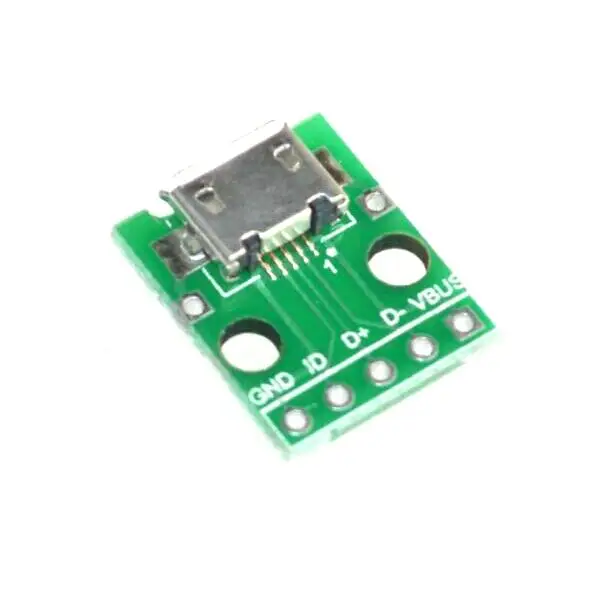 

Free shipping 10pcs MICRO USB TO dip Adapter 5PIN SOCKET CONNECTOR PCB Converter