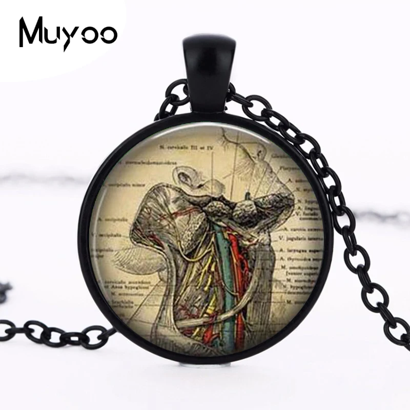 Human Anatomy Necklace Throat anatomy gothic doctor Pendant Necklace