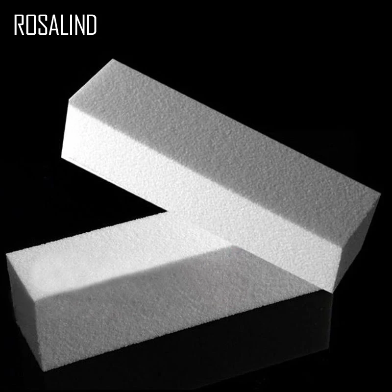 ROSALIND, 4 шт./лот, буферная пилочка для ногтей, инструменты для педикюра, маникюра, полировки, шлифовальный лак, белый, сделай сам, дизайн ногтей, женский салон