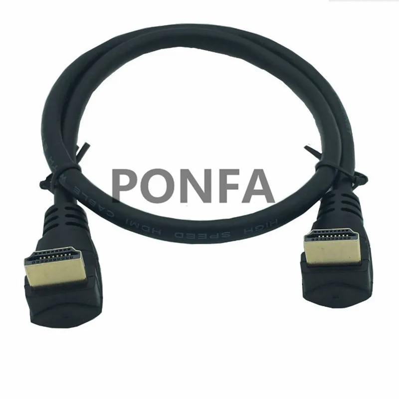 HDMI 2,0 локтевой кабель 4K* 2K@ 60HZ HDMI 2,0 V папа вниз или вверх под углом к HDMI v2.0 папа вверх и вниз угол кабеля 30 см 60 см 1,8 м 1 фут 2 фута