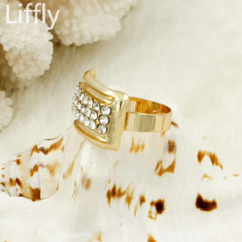 Комплект из колье и серёг с кристаллами|nigerian wedding jewelry|wedding jewelrygold jewelry set |