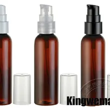 300 шт./лот 60 мл пластиковые бутылки насоса лосьон-крем коричневый косметические бутылочки