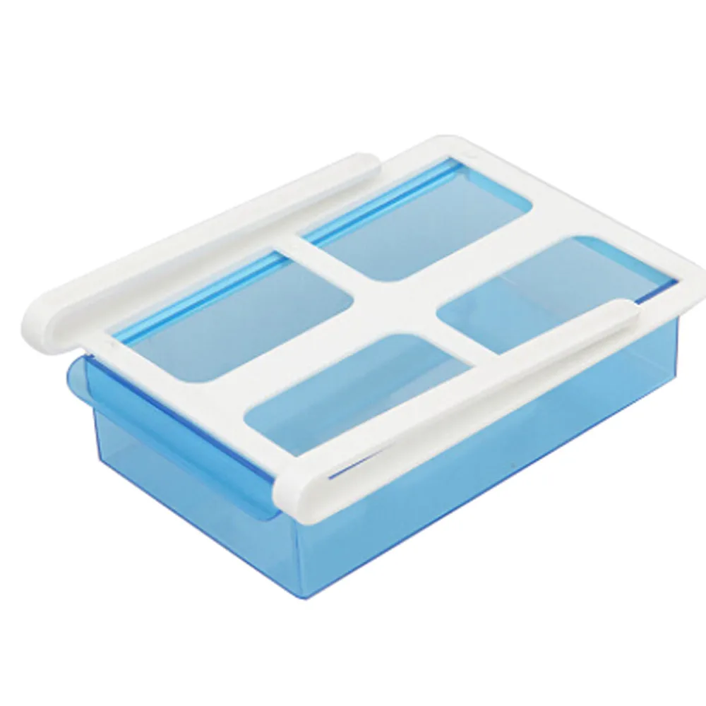 Slide Fridge Freezer Organizer Plastic Refrigerator Food Fruit Storage Rack Shelf Drawer Hanging Holder Boxes#B30