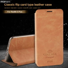 

For Xiaomi Redmi 5 Redmi5 original MOFI Vintage Flip Leather back Cover case for Xiaomi redmi 5 Plus Redmi5 Plus Red Rice 5 Plus