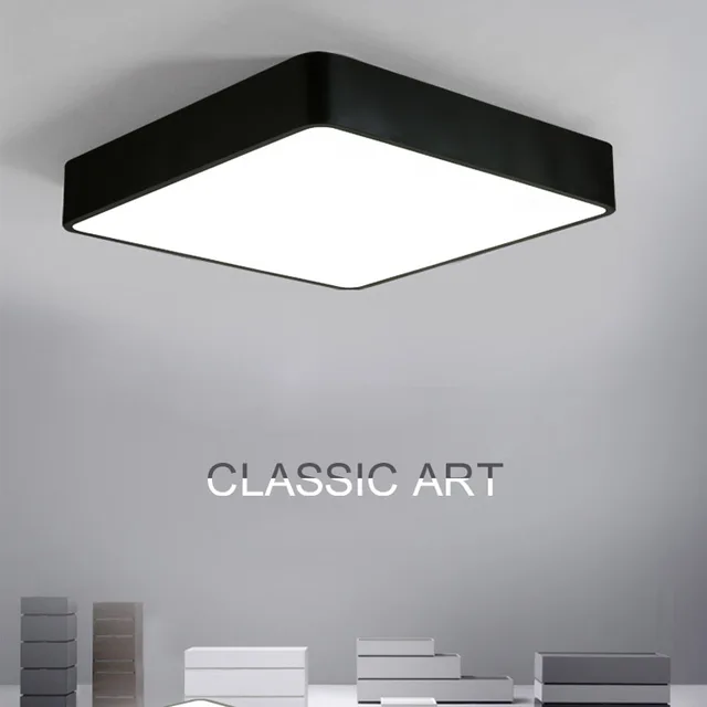 Modern Square Led Ceiling Light Acrylic White Black Surface Mount Modern Square Led Ceiling Light Acrylic White Black Surface Mount Lamp For Balcony Bedroom Living Room