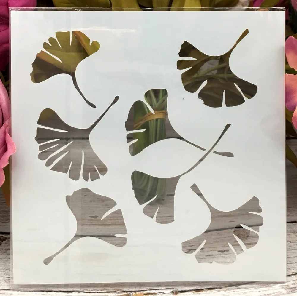 

5" New Ginkgo Leaves DIY Layering Stencils Wall Painting Scrapbook Coloring Embossing Album Decorative Paper Card Template