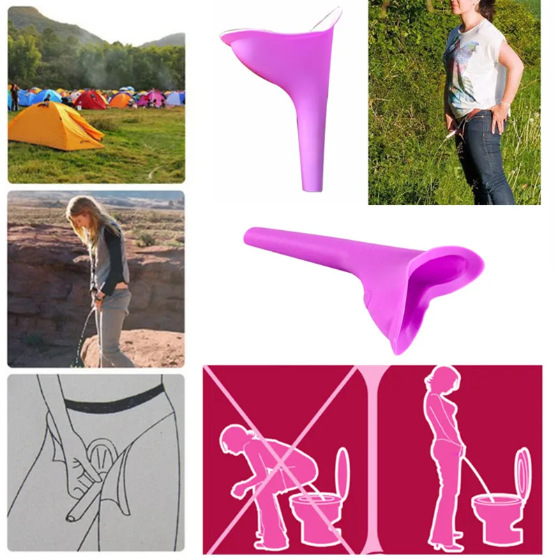 

Women Urinal Outdoor Travel Camping Portable Female Urinal Soft Silicone Urination Device Stand Up & Pee Mobile Toilet