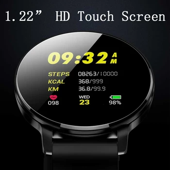 

1.22" Touch Smart Band Calories Distance Count Sport Smart Wristwatch Remote Camera Blood Oxygen Pressure Tracker Smart Bracelet