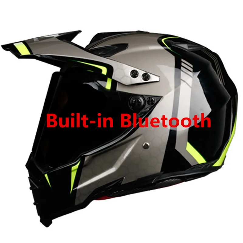 Мотоциклетный шлем полностью закрывающий лицо с bluetooth|Шлемы| |