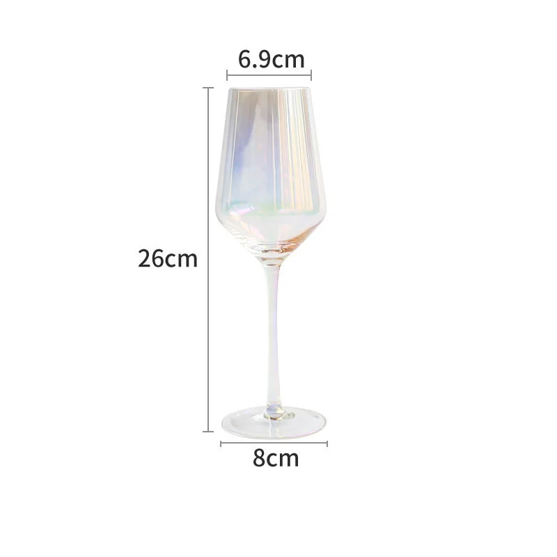 Ins Сверкающее Хрустальное стекло для вина, шампанского, ионное покрытие, семейное вино, коктейльное стекло