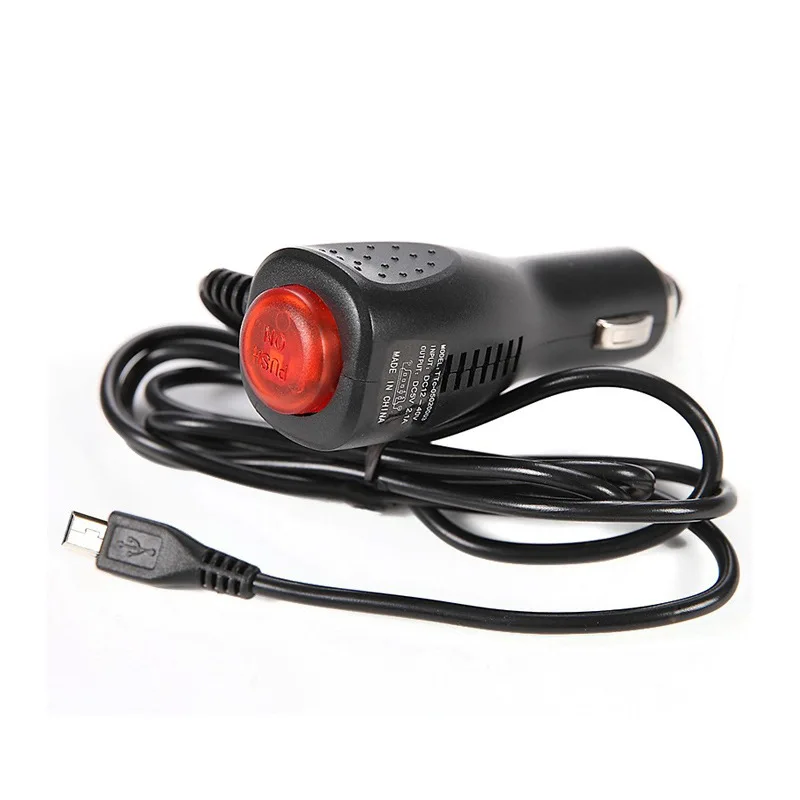 

1Pc 12V-48V Auto Car GPS Navigator Radar Charger Mini USB Interface Cable Adapter With ON/OFF Switch USB MINI 5P T CC006