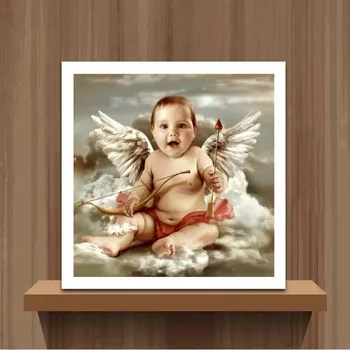 

3d Diy Diamond Painting Rhinestones Embroidery Resin Set Canvas Oil Craft Fabric Mosaic Handicraft Child Angel