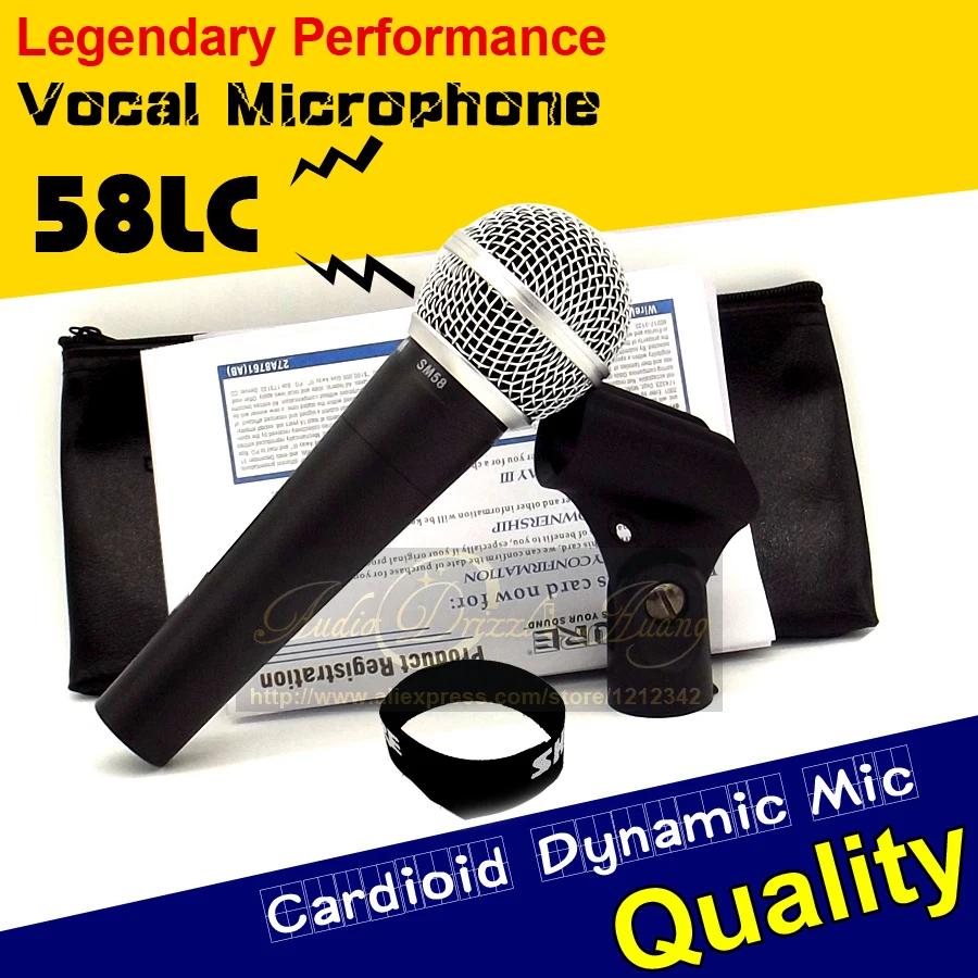 Free Shipping Quality SM 58 58S SM58S SM58LC 58LC Clear Sound Handheld Vocal Cardioid Dynamic Wired