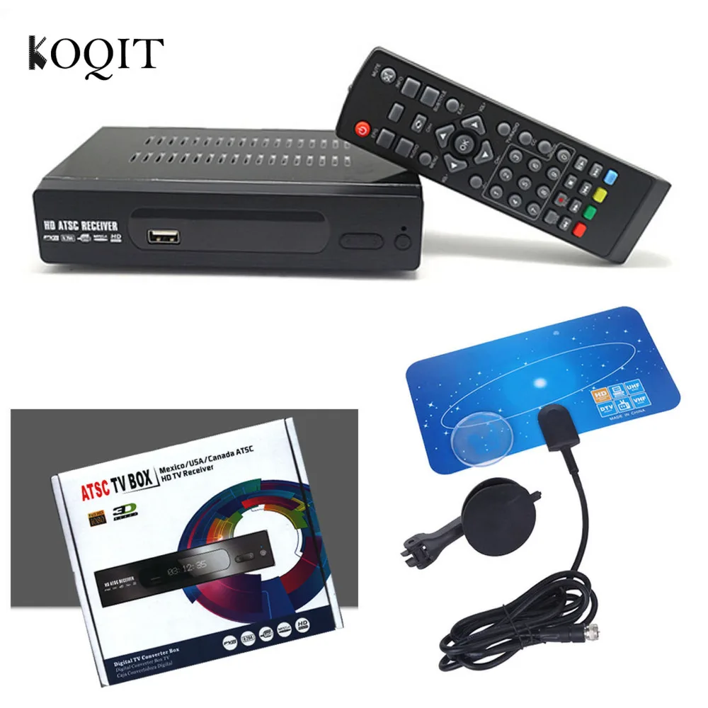 Canada Home Indoor VHF UHF ANTENNA + TERRESTRIAL ATSC TV BOX 1080P HDMI