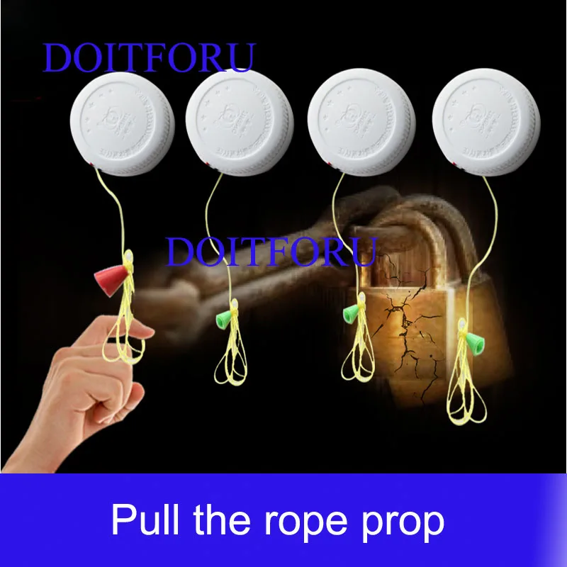 

pull rope prop Takagism game real life room escape pull the rope in order to open the lock run away from secret chamber room