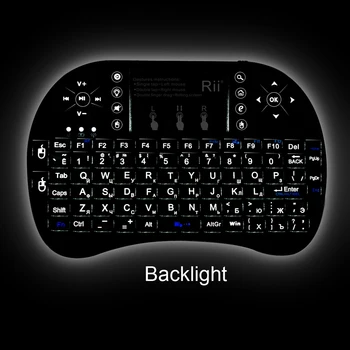 

Rii Mini i8+ 2.4G Russian Wireless Backlight Keybaord with Touchpad for Android Mini PC, Smart TV Box