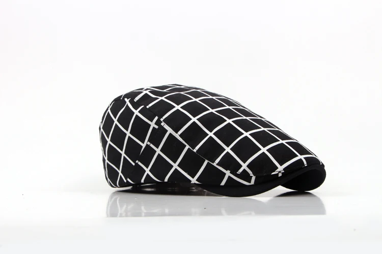 spring summer artist plaid berets hat gorras planas duckbill boina feminina flat sun hat vintage newsboy hat peaked cap bone men white beret men
