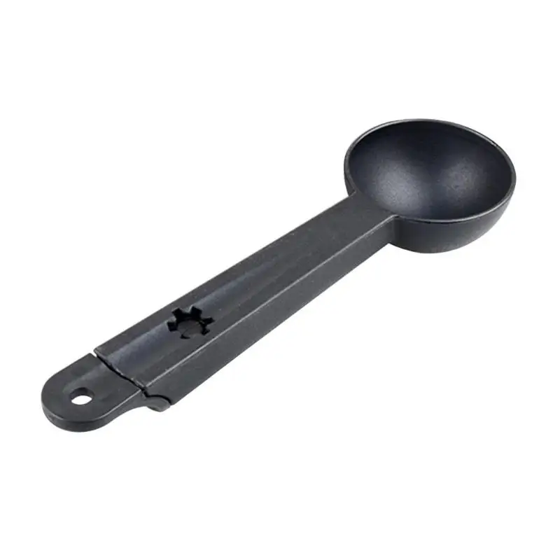 

2 IN 1 10g Measuring Tamping Coffee Scoop Tamper Black Espresso Stand Plastic Coffee Spoon Coffee Tea Tool for Kitchen Home Tool