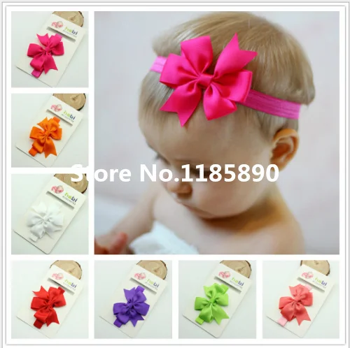 Cadeaux de noël bébé Bow bandeau cheveux Bowknot bandeaux infantile cheveux accessoires filles Bow Headband Toddler