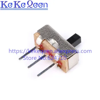 

1000PCS/LOT Interruptor on-off mini Slide Switch SS12D00 SS12D00G5 3pin 1P2T High quality toggle switch Handle length:5MM