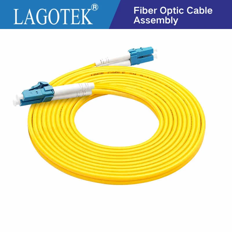 10 M ST to ST Single Mode 9//125 Duplex Fiber Optic Patch Cord Jumper Cable