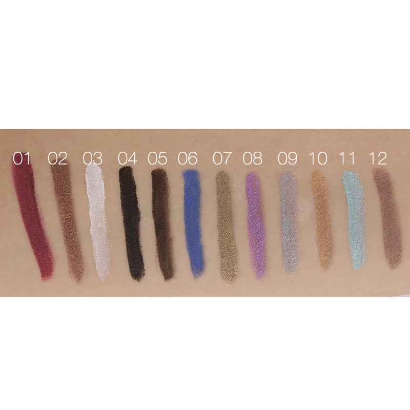 HUAMIANLI Brand 12 Color Matte Eyeliner Gel Waterproof Glitter Shimmer Eye Liner Cream Super Thick Lasting Fast Drying Makeup HUAMIANLI Brand 12 Color Matte Eyeliner Gel Waterproof Glitter Shimmer Eye Liner Cream Super Thick Lasting Fast Drying Makeup