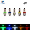 2pcs 6V 6.3V DC E10 5050 5 SMD LED Light Bulb CE Customized Car Styling White Blue Red Amber Green Auto Indicator Bulbs ► Photo 1/6