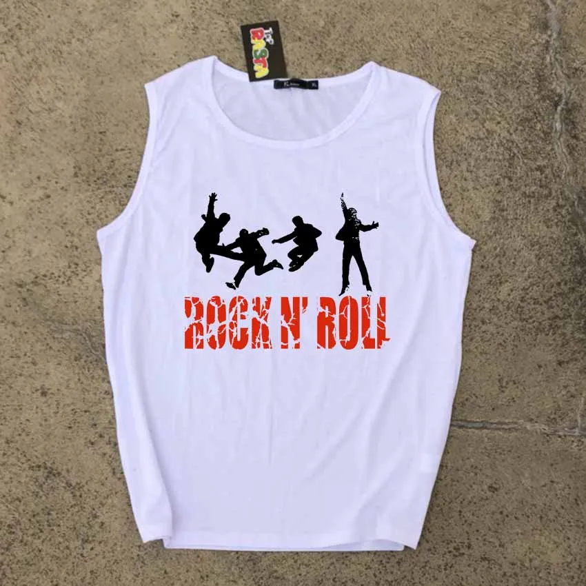 

love and peace and rock n roll John Lennon men women boys girls sleeveless tee tank tops