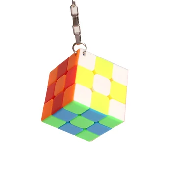 

Mini Cube 3x3x3 Keychain Magic Cube Stickerless Educational Decompression 3cm Pendant Cube Puzzle Toy for Children Gift