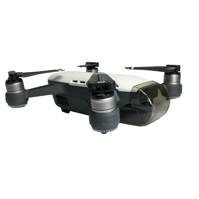 Для DJI Spark крышка объектива Gimbal охранная камера Крышка объектива спереди 3D сенсор системы защиты Чехол протектор для дрона DJJ Spark - Цвет: Черный