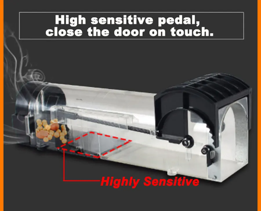 Многоразовая пластиковая ловушка для мыши, не убивающая ловушку для мыши, ловушка для ловли, ловушка для ловли смарт-мышей, грызунов, хомяков, клетка для борьбы с вредителями 32*8,5*9,5 см