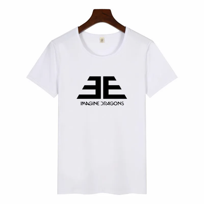 Summer Female Imagine Dragons Korean Style TShirt O-neck Hipster ShortSleeve Tops Unisex Streetwear Graphic Tees Women Harajuku