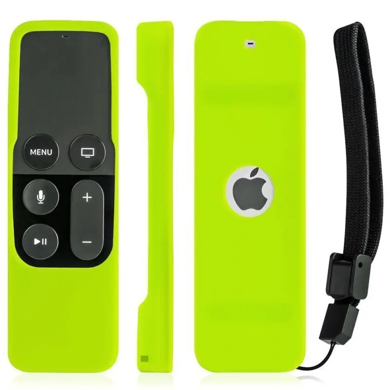 Бренд для Apple tv 4 K 4th Gen дистанционное управление чехлы 4Gen удаленный чехол силиконовый мягкий защитный кожаный чехол - Цвет: Зеленый
