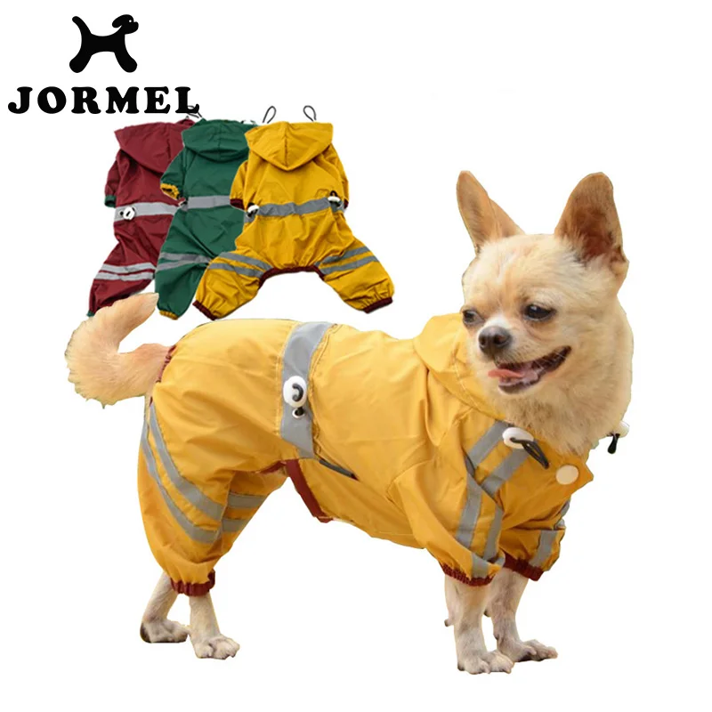 

JORMEL Dog Reflective Raincoat big Dog Medium-sized Dogs Pet Waterproof Clothing Jacket Clothes Puppy Casual