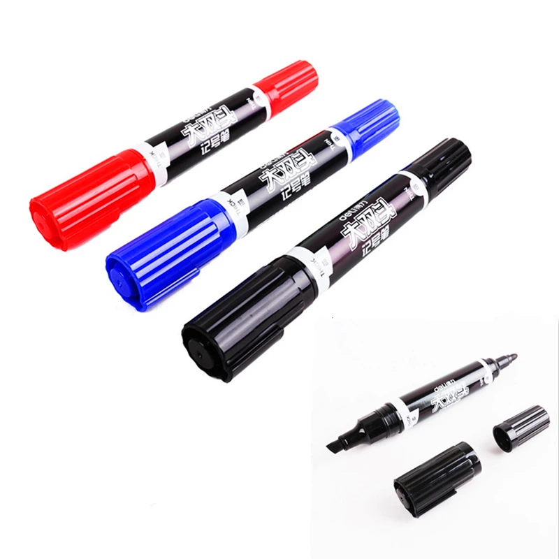 

Deli Colored 1.5/6mm Dual Tip Fast Dry Waterproof Permanent Oil Marker Pens CD Fabric Tires Sharpie Artist Drawing Writing Tool