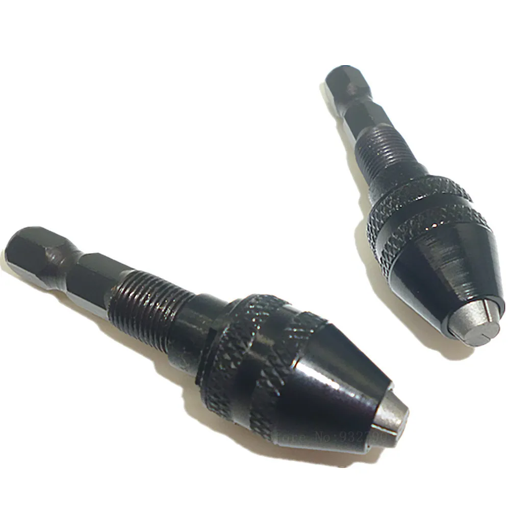 2pc M8 Keyless Drill Bit Chuck Adapter 0.3 3.2MM Multi chuck 1/4