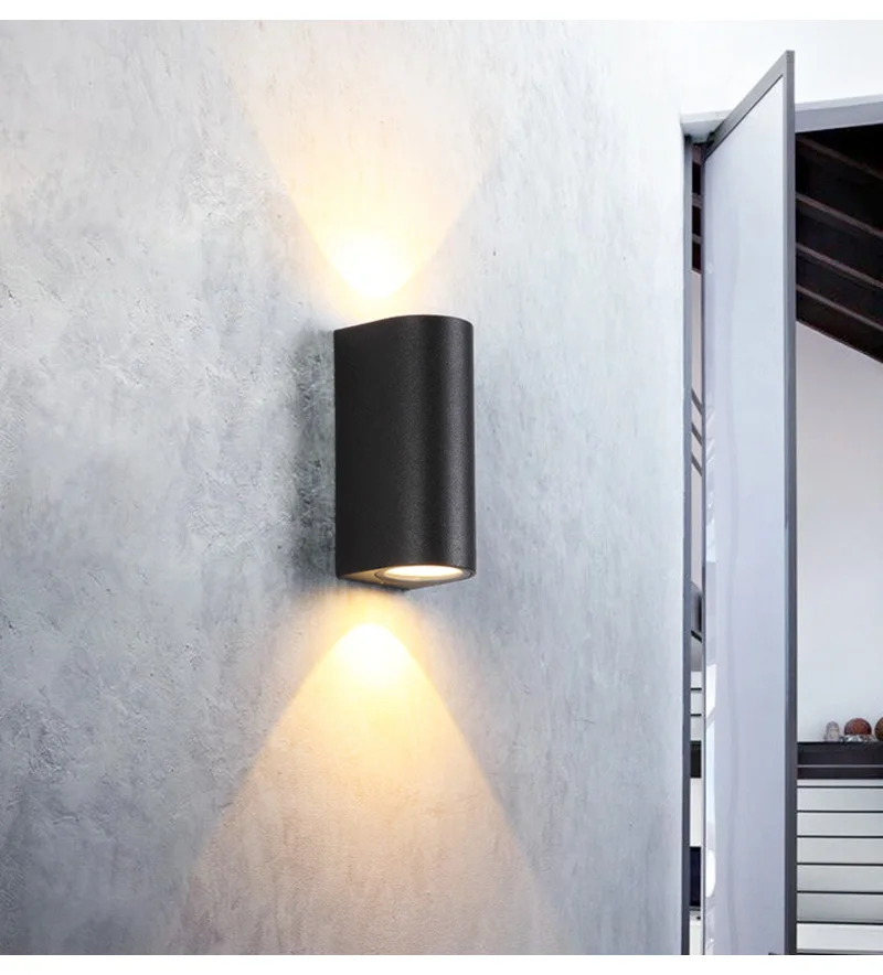 Preto ao ar Lâmpada de Parede Exterior à Prova Água para Casa Led Livre Dwaterproof Fora Varanda Portão Jardim 220 v 110 Luz Ip44 20 220 v 110 v luz ip44 led
