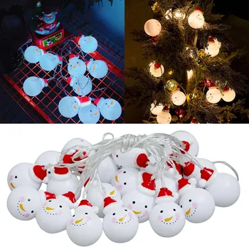 

Cute 3m 20 LED Snowman String Fairy Lights Battery Operated DIY Merry Christmas Xmas Christmas Tree Home Decoration Lamp Toy