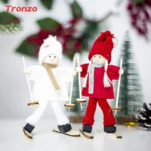

Tronzo Christmas Kawaii Angel Girl Ski Pendant Christmas Tree Decorations For Home Kids Gift Cute Xmas Party Doll New Year 2019