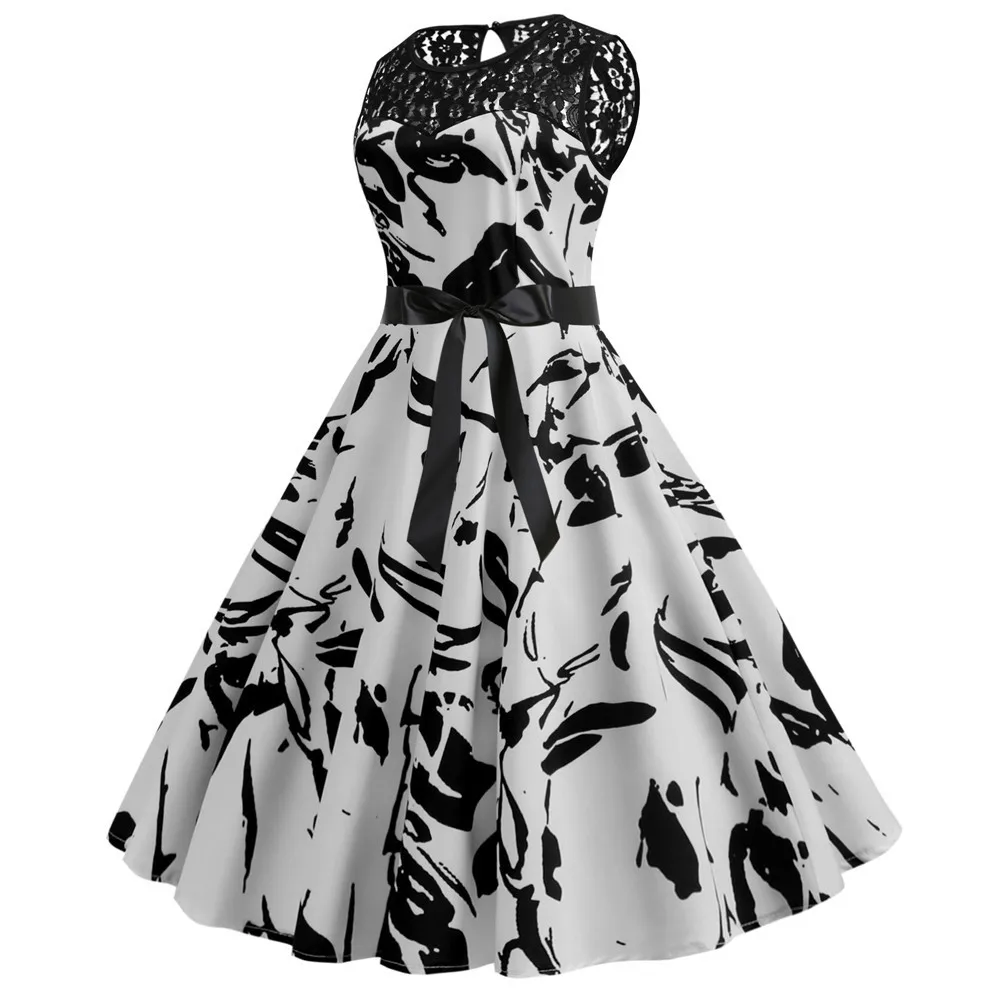 BacklakeGirls Printing Flower Satin Cocktail Dresses Sleeveless Cocktail Dress Colorful Knee Length With Sashes