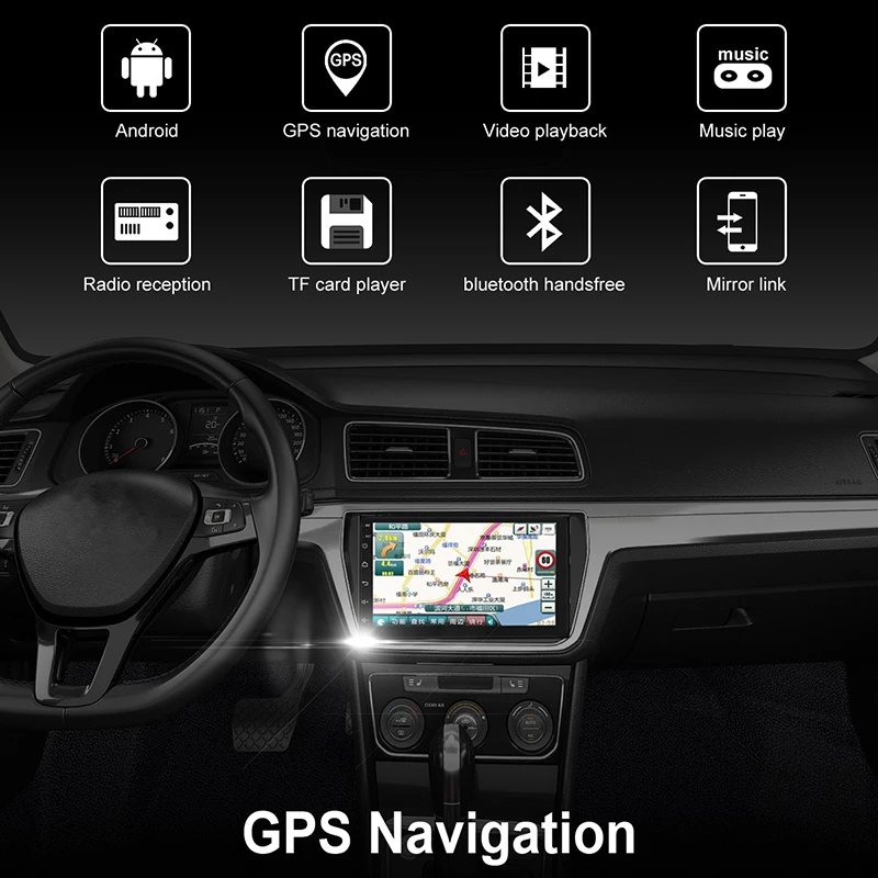 Авторадио Android Центральный Multimidia Мультимедиа gps Зеркало Ссылка WiFi 2Din 2 Din 7