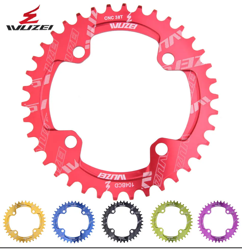 

WUZEI Single 11 Speed system Narrow Wide chainring BCD 104 ROUND 32T 34T 36T 38T for MTB 11s 10s 9s Crankset Chainwheel Ring